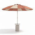Sonnenschirm aus Aluminium mit betonständer und farbigen Stoffpaneelen 250 x 250 x 250cm
